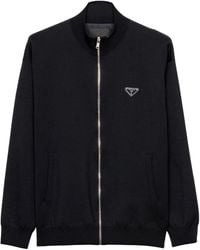Prada - Superfine Wool Bomber Jacket - Lyst
