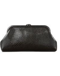 Jimmy Choo - Skylar Snake-Embossed Leather Clutch Bag - Lyst