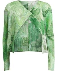 Pleats Please Issey Miyake - Pleated Foggy Forest Cardigan - Lyst