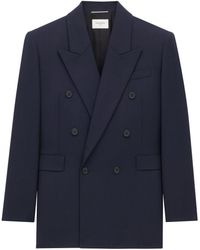 Saint Laurent - Wool Double-Breasted Jacket - Lyst