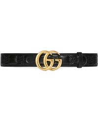 Gucci - Matelassé Gg Marmont Wide Belt - Lyst