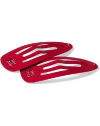 Miu Miu - Metal Logo Hair Clips - Lyst