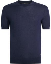 Brioni - Cashmere-Silk Short-Sleeve Sweatshirt - Lyst