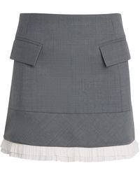 Maje - Wool-Blend Mini Skirt - Lyst