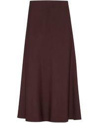 Brunello Cucinelli - Virgin Wool-Blend Twill Flute Skirt Skirt - Lyst