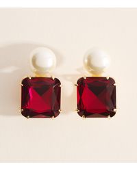 Carolina Herrera - Faux Pearl And Crystal Clip-On Earrings - Lyst