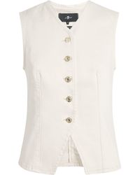 7 For All Mankind - Denim Vest - Lyst