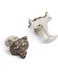 Metallic for Men Mens Accessories Cufflinks Deakin & Francis Dumbbell Cufflinks in Silver 