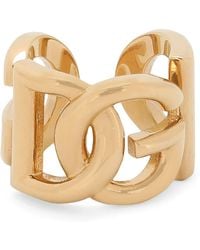 Dolce & Gabbana - Interlocking Logo Ring - Lyst
