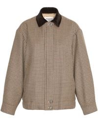 Weekend by Maxmara - Virgin Wool Check Quilted Jacket - Lyst