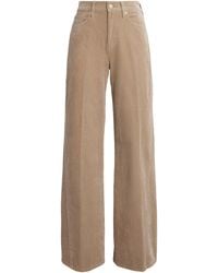 7 For All Mankind - Corduroy Lotta Wide-Leg Trousers - Lyst