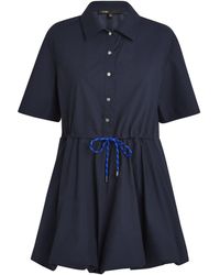 Maje - Cotton Bubble-Hem Mini Dress - Lyst