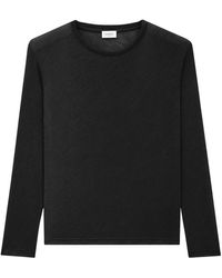 Saint Laurent - Cashmere-Silk Long-Sleeve T-Shirt - Lyst