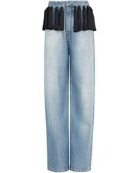 Alaïa - Tassel-Trim Straight Jeans - Lyst