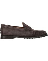 Tod's - Suede Arricciato Gomma Loafers - Lyst