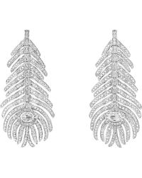 Boucheron - Medium And Diamond Plume De Paon Earrings - Lyst