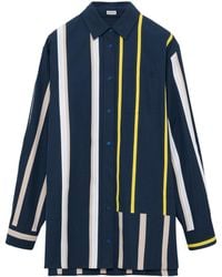 Loewe - Stripe Mini Shirt Dress - Lyst