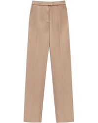 Valentino - Silk-Blend Straight Trousers - Lyst