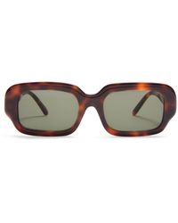 Loewe - Acetate Rectangular Slim Sunglasses - Lyst