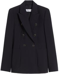 Max Mara - Virgin Wool Double-Breasted Blazer - Lyst