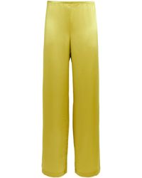 Leset - Satin Barb Wide-Leg Trousers - Lyst