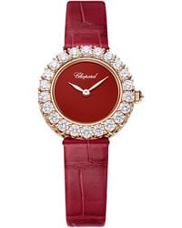 Chopard - Diamond And Carnelian L'Heure Du Diamant Watch - Lyst