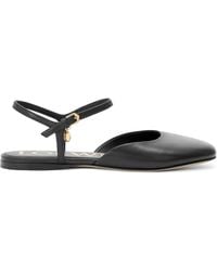 Loewe - Leather Ankle-Strap Toy Ballet Flats - Lyst
