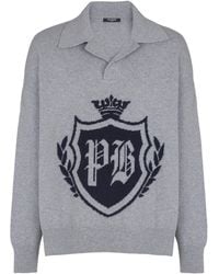 Balmain - Cashmere-Virgin Wool Polo Sweatshirt - Lyst