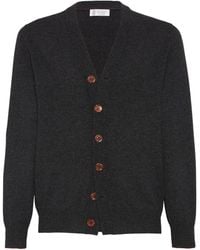 Brunello Cucinelli - Cashmere Rib-Knit Cardigan - Lyst