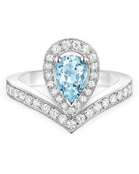 Chaumet - Diamond And Aquamarine Joséphine Aigrette Ring - Lyst