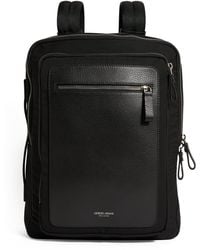 Giorgio Armani - Leather-Trim Backpack - Lyst