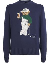 Ralph Lauren - Cotton-Blend Polo Bear Sweater - Lyst