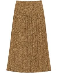 Valentino - Silk Pleated Maxi Skirt - Lyst