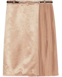 Gucci - Satin Pleated Wrap Skirt - Lyst