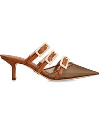 Rodo - Leather Paige Heeled Mules 55 - Lyst