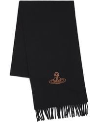Vivienne Westwood - Wool Embroidered Orb Scarf - Lyst