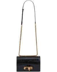 McQueen - Leather Jewelled Satchel Bag - Lyst