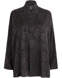 Eskandar - Silk Double-Stand Collar Shirt - Lyst