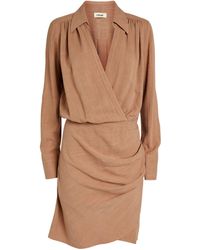 L'Agence - Wrap-around Libbie Mini Dress - Lyst