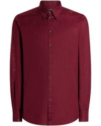 Dolce & Gabbana - Cotton Poplin Logo Print Martini Shirt - Lyst