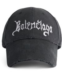 Balenciaga - Distressed Sketchy Logo Baseball Cap - Lyst