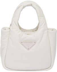 Prada - Small Padded Leather Top-handle Bag - Lyst