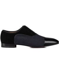 Christian Louboutin - Leather-wool Greggo Oxford Shoes - Lyst