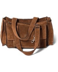 Miu Miu - Suede Utilitaire Top-Handle Bag - Lyst