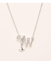 Vivienne Westwood - Crystal-Embellished Vw Pendant Necklace - Lyst