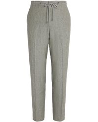 Corneliani - Linen Drawstring Trousers - Lyst