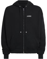 Amiri - Cotton Logo Zip-Up Hoodie - Lyst