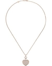 Chopard - And Diamond Happy Hearts Pendant Necklace - Lyst