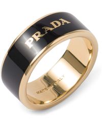 Prada - Enamel Logo Ring - Lyst