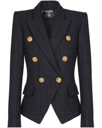 Balmain - Tweed Tailored Jacket - Lyst